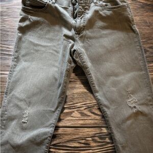 Lee Gray Straight Jeans with Distressed Accents size 34 x 30